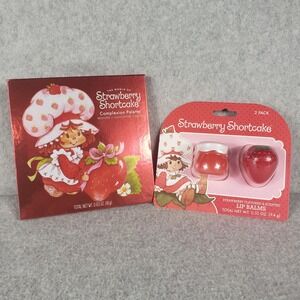 Strawberry Shortcake Eyeshadow Blush Palette & 2pk Lip Balm Set Taste Beauty NIB